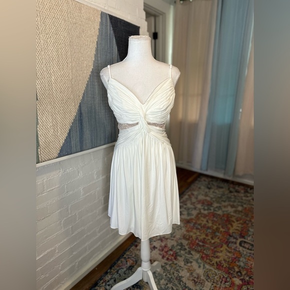 BCBG Max Azria Cream Cocktail Dress - Picture 2 of 10